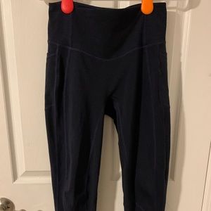 TYC Navy Effortless Heart Booty Leggings